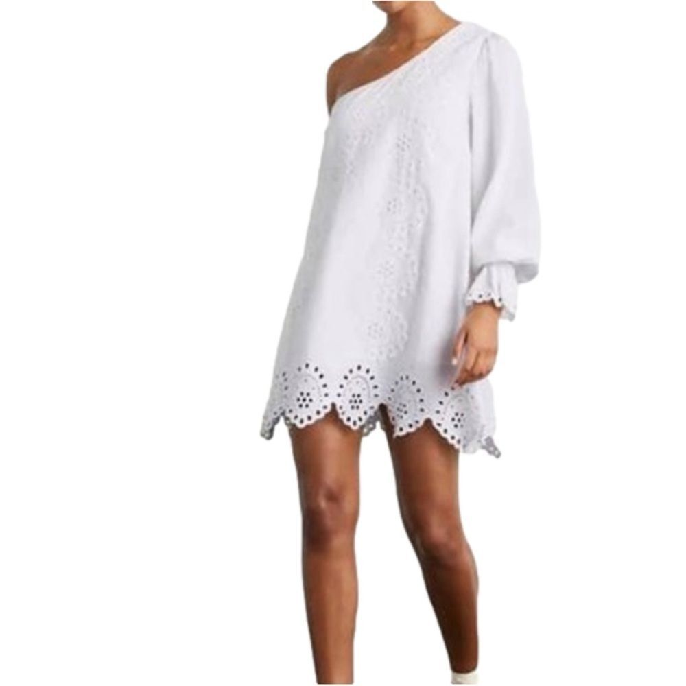 Hill House White One Shoulder Dress